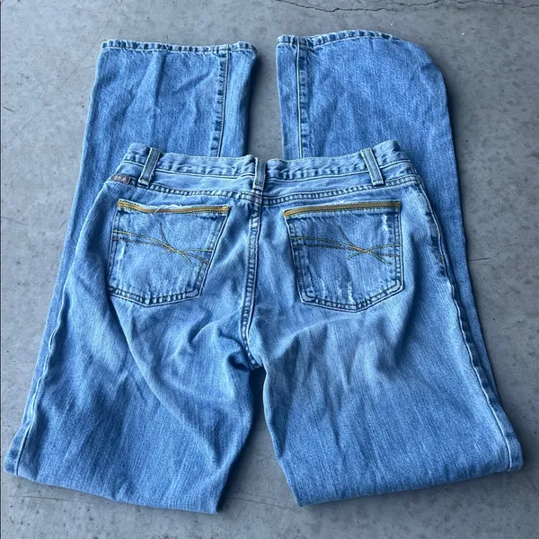 Vtg Y2K Cruel Girl Women's‎ Jeans Size 6 LONG Blue Denim Bootcut + - Image 6