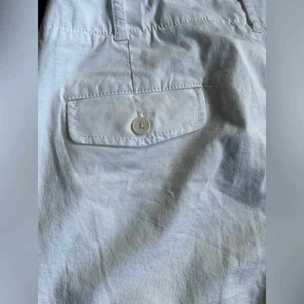 Talbots White Stretch Straight Leg Ankle Cropped Pants High Rise Size 14P - Image 9