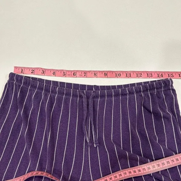 Lauren Ralph Lauren Purple Pinstripe Pajama Set Medium Sleepwear Lounge Set - Image 11
