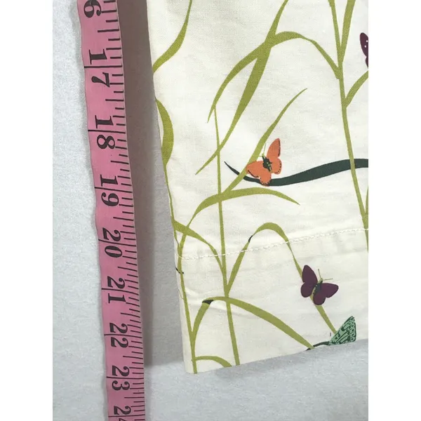 Anthropologie Maeve The Colette Butterfly Print Wide Leg Cropped Pants 25P - Image 4