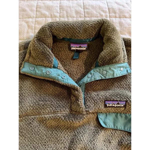 Patagonia Re-Tool Snap-T Fleece Pullover Olive Green Small Woman's - Image 4