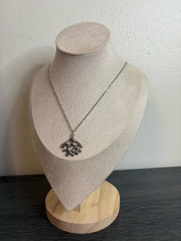 Handmade Silver Coral Necklace | Waterproof & Tarnish Resistant - Image 4