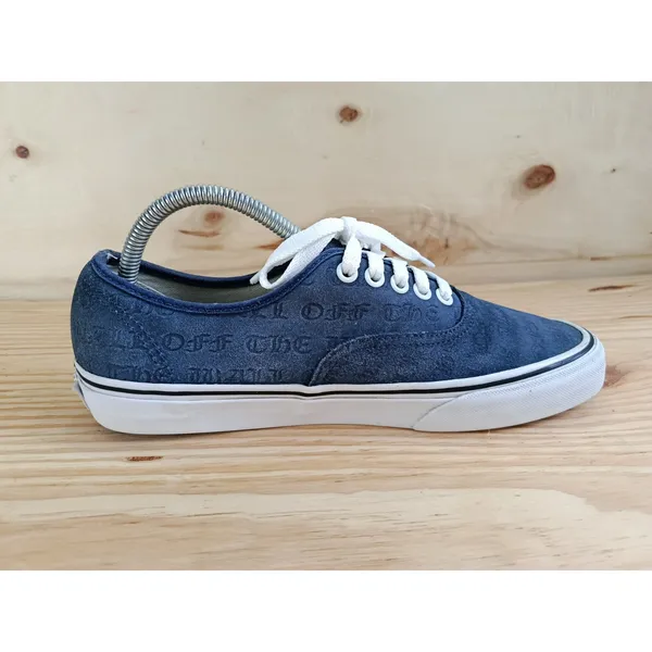Vans Authentic Off The Wall Navy Blue Embossed Skate Shoes Men's 8.5 Women's 10 - Image 2