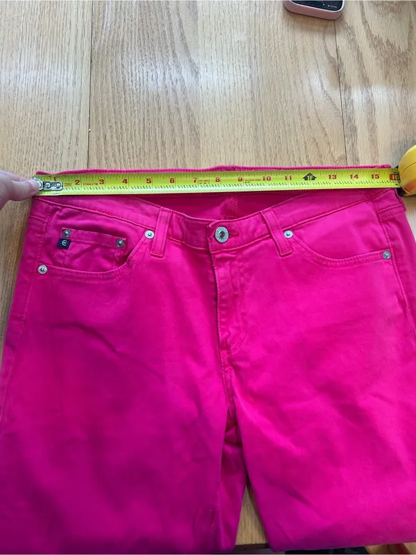 AG Adriano Goldschmied The Stilt Pink Cigarette Jeans Keep A Breast‎ Boobies 31R - Image 7
