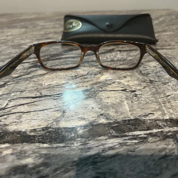 Ray-Ban Brown and Black Rectangular Glasses - Image 5