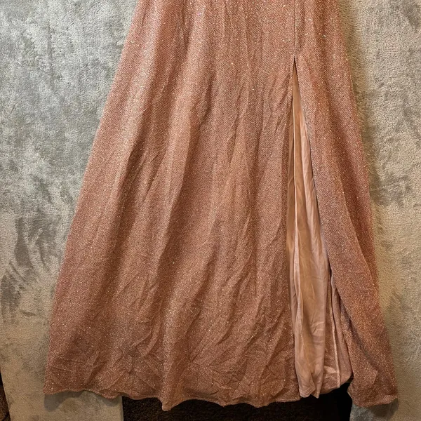 Lulus Truly Dazzling Mauve Multi Glitter Sleeveless Gown Size Small New Sold Out - Image 5