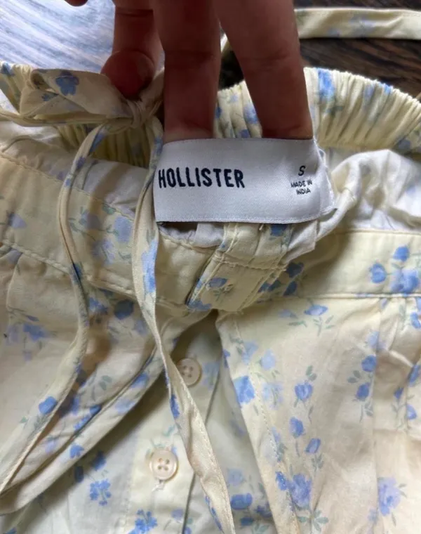 Hollister Yellow and blue Easy Tie Halter - Image 3