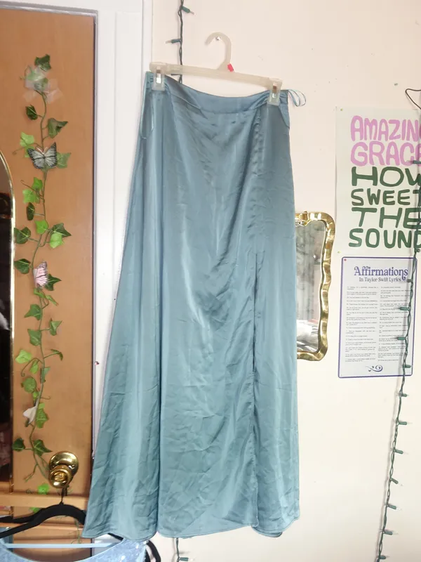 Blue Maxi Slit Skirt Size M - Image 3