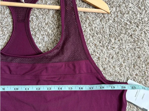 Champion Plum Racerback Athletic Tank Top Stretch Duo Dry Activewear Workout XL - Image 5