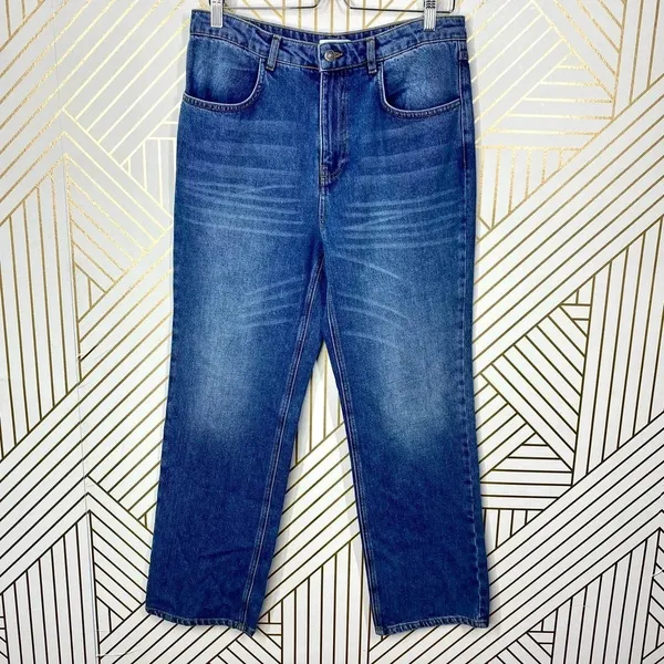 ALC A.L.C. Malone Jeans Pant Cropped High Waist Denim Medium Wash Blue Size 10‎ - Image 3