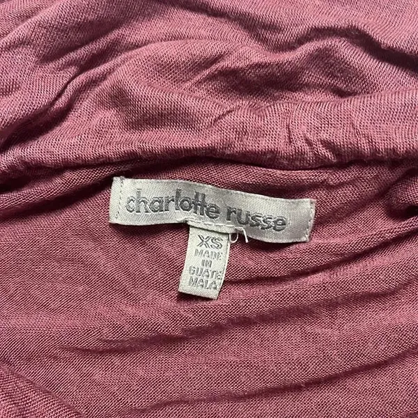 Purple off shoulder top xs‎ Charlotte Russe long sleeve twist front going out - Image 5