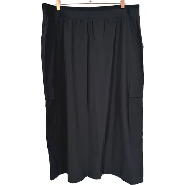 Athleta Brooklyn Heights High Rise Cargo Midi Skirt Black Size 16 Activewear - Image 5