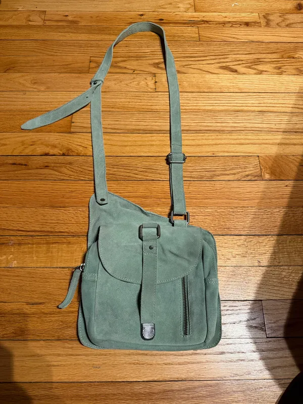 Free People Cornell Suede Sling Bag green mint crossbody belt bag - Image 2