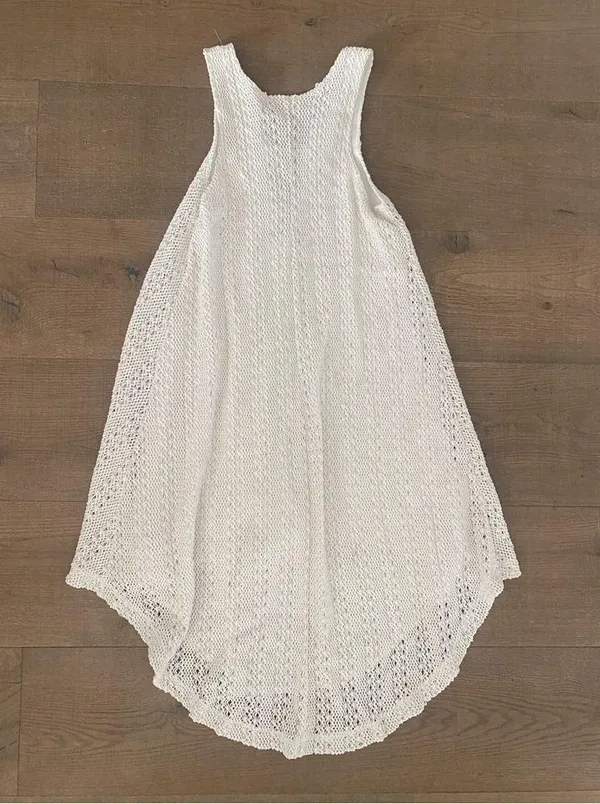 free people fp beach crochet tie hi lo dress v-neck - Image 5