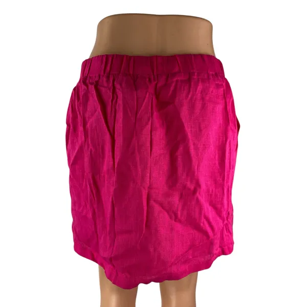 NEW Seven Wonders Chiara Women's Pink Elastic Waist Mini A-Line Skirt Size L - Image 2