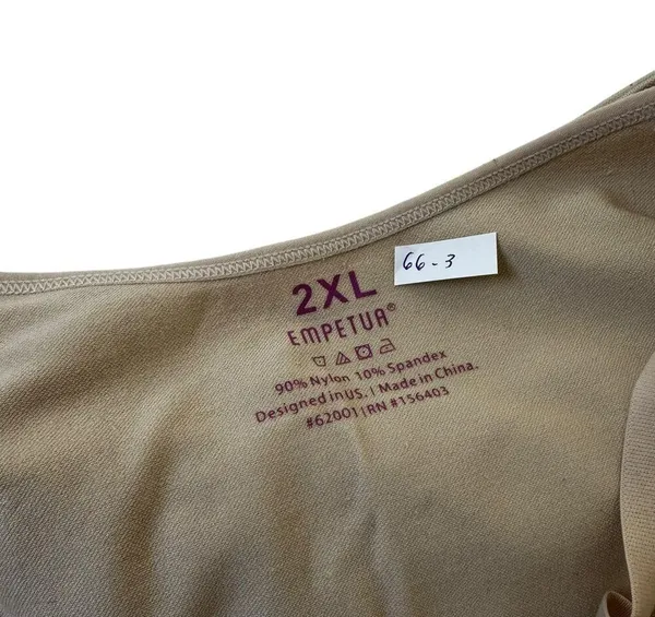 Empetua Beige Adjustable Strap Shapewear Tank Top Women Size XXL | 66-3 - Image 3