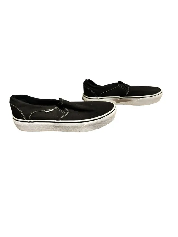 Vans Asher Women's Black & White Slip-on Shoes - Image 4