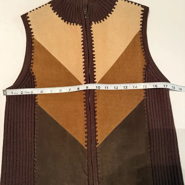 Designer Studio Originals Vest Womens MED Genuine Leather‎ Rodeo Western Cowgirl - Image 8