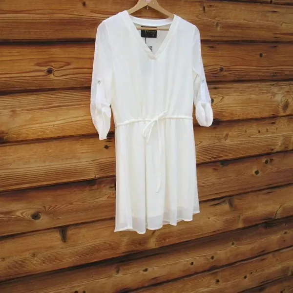 NWT Eros Cream Dress Size M - Image 2
