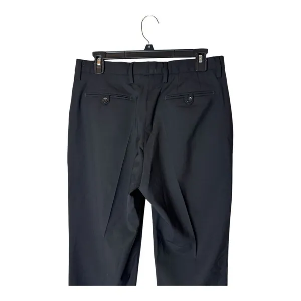 Coach Pants Women 30 Black Wool Flat Front Unfinished Hem Trousers Corpcore‎ - Image 4