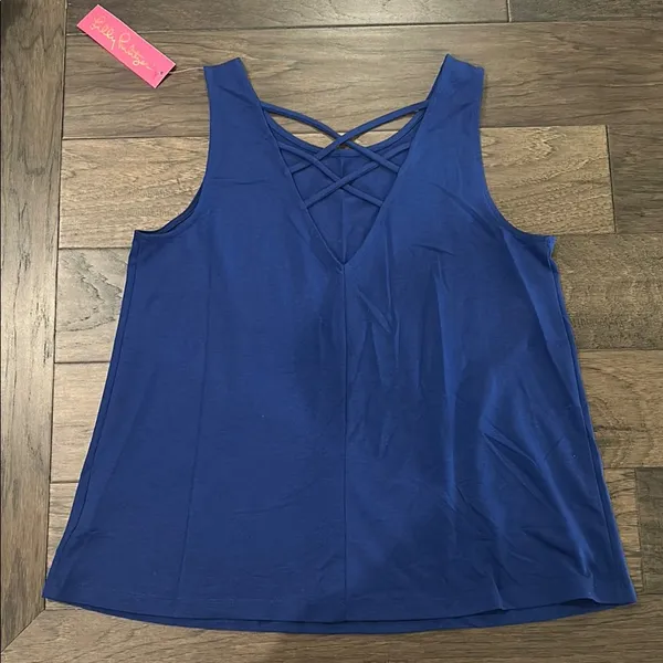 NWT Lilly Pulitzer Kristen Tank Top in Lapis Lazuli Sz M - Image 5