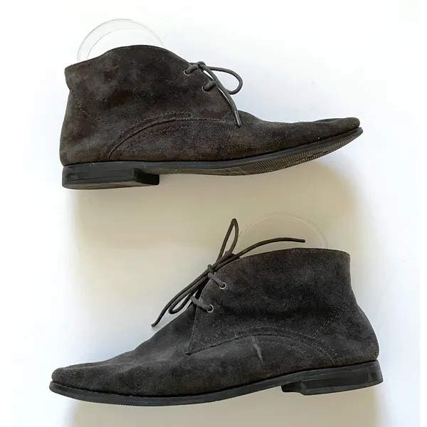 Franco Sarto Suede Leather Bootie Boots Dark Gray Size 8 - Image 8