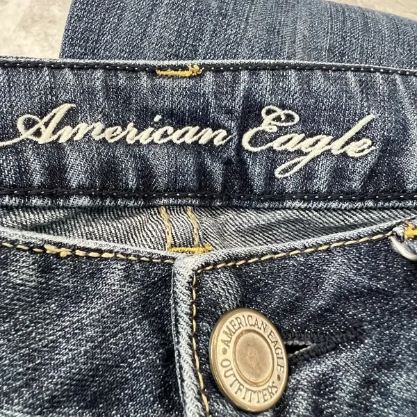 American Eagle Jeans Straight Super Stretch Distressed‎ Holes - Image 7