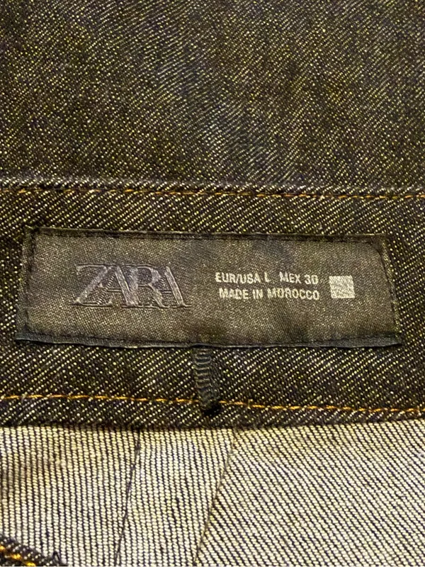 Zara Y2K Dark Wash High Rise Palazzo Wide Leg Patch Pocket Jeans 26” Inseam Crop - Image 6