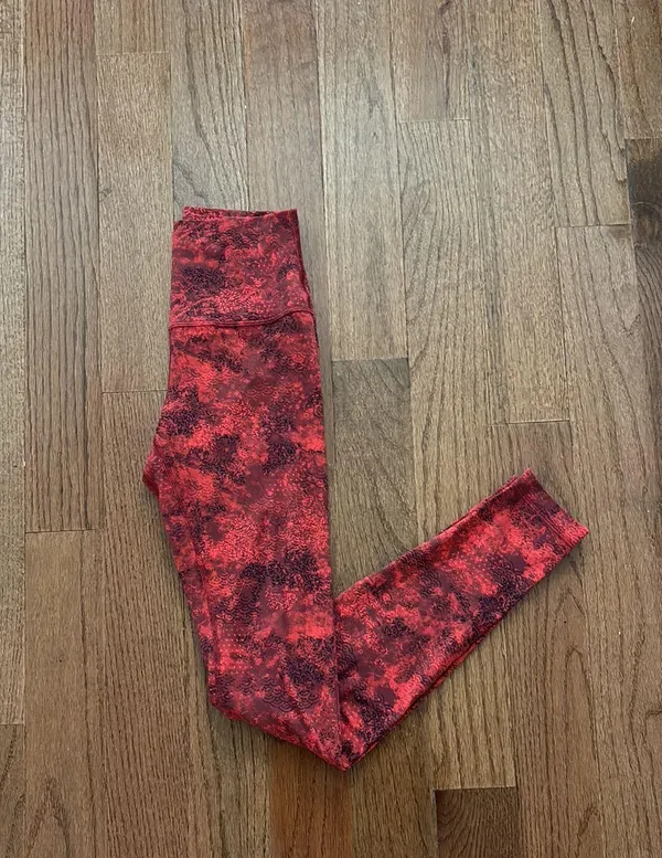 Lululemon Align Pant 28" *Lunar New Year Intricate Oasis Love Red Multi size 4 - Image 5