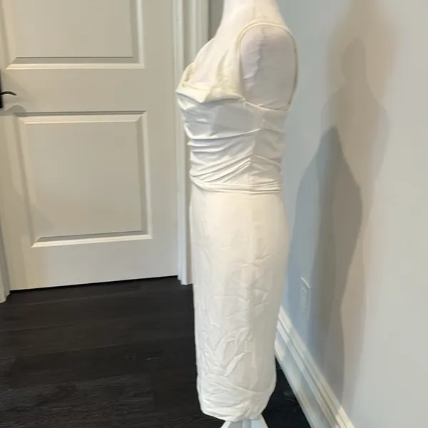 House of CB White Corset Top Flowy Bottom Maxi Dress - Image 2