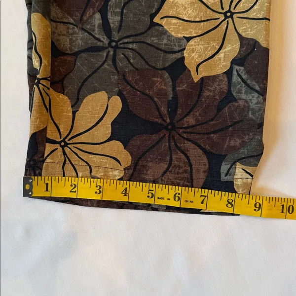 Tommy Bahama 100% Silk Tropical Floral Pants Wide Leg Resort Y2K Size 14 - Image 7
