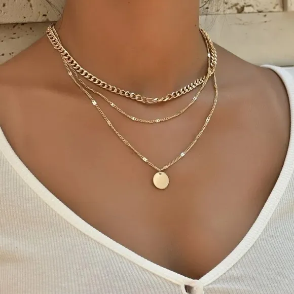 Layered chain necklace - Image 2