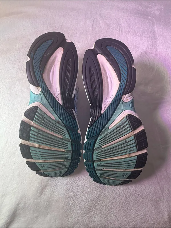 adidas White and Light Blue Women’s Athletic Running Shoes - Image 9
