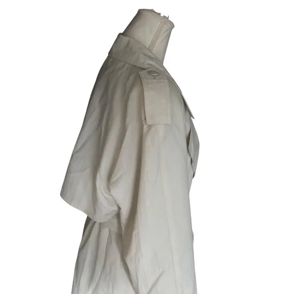 London Fog Trench Coat Women 10P Ivory Vintage Classic Minimalist Chic Academia - Image 13