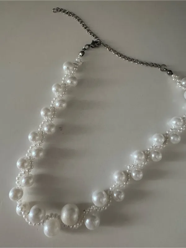 Aldo White Pearl Coquette choker Necklace - Image 3