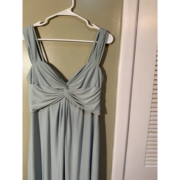 Celebrate DB Studio Womens Sz 10 Jersey Twist Knot Empire Waist Dress Dusty Sage - Image 5