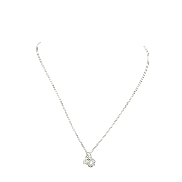 .925 Silver Sun and Star Necklace Made in Italy - 18” chain - Image 3