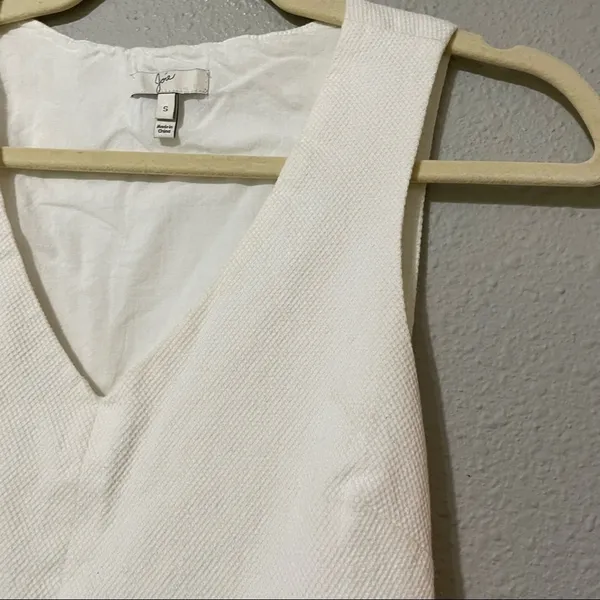Joie Cream Sleeveless Fit & Flare Mini Dress Womens S Bridal Winter White Preppy - Image 7