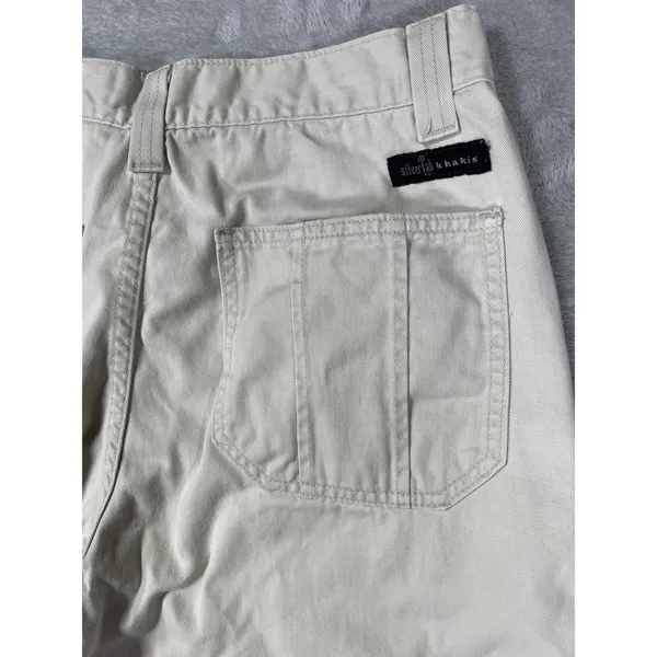 Vintage Levi's SilverTab White Cargo Pants 11M Wide Leg Y2K Utility - Image 8