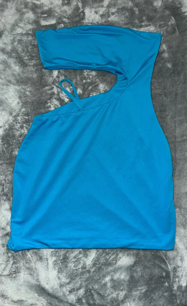 SHEIN BLUE CUT-OUT MINI DRESS - Image 2