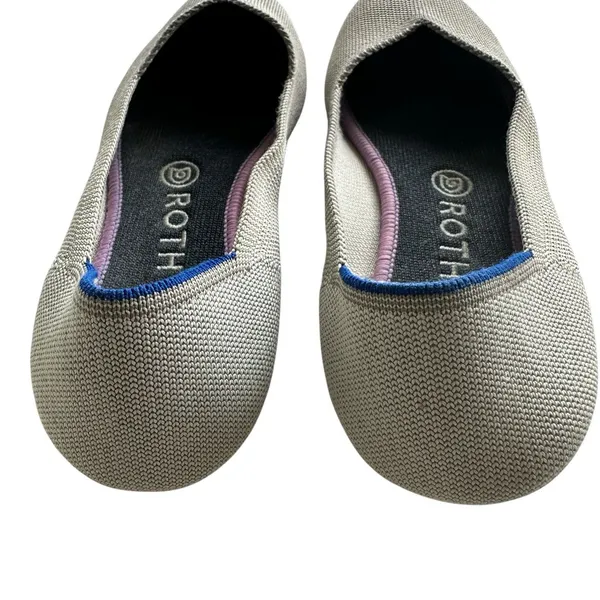 Rothy’s The Flat Round Toe Shoe Sz 8 Stretch Slip On Comfort Gray - Image 3