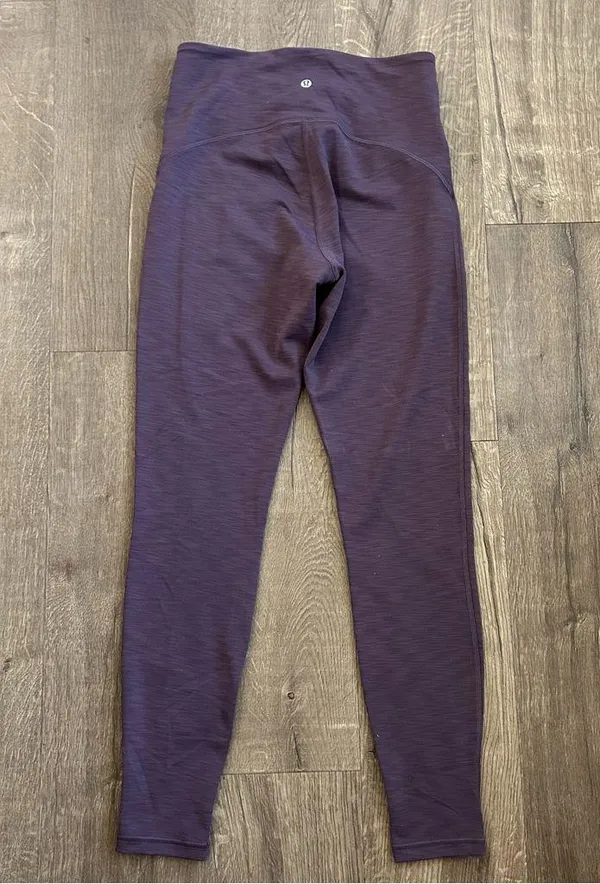Lululemon Power Within 28in Super High Rise Legging Heathered Black Currant 10 - Image 4