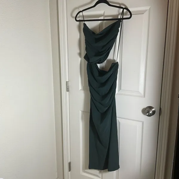 Zara Woman’s Draped Cut-Out Strapless Dress Size Large - Image 3