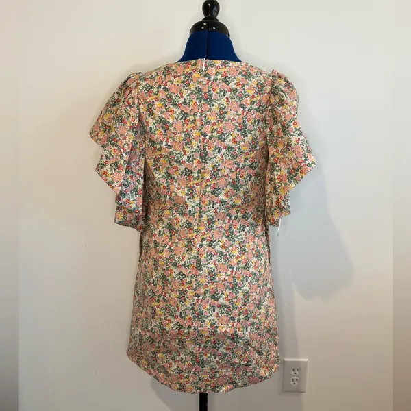Mable Floral Ruffle Sleeve Dress - Image 3