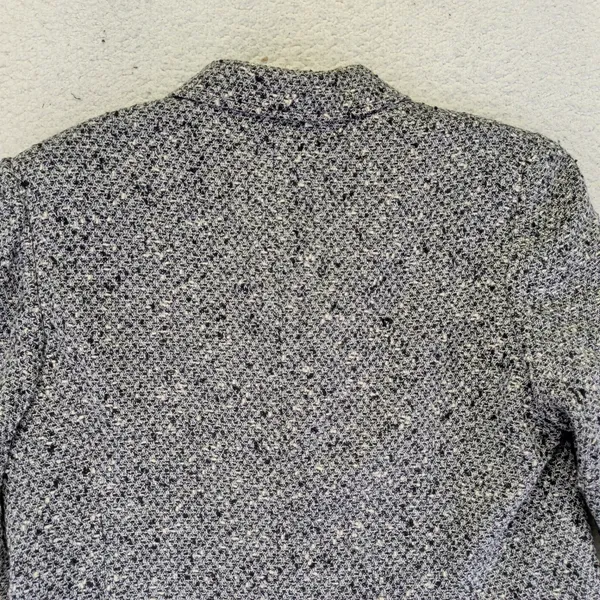 Vtg JONES WEAR Women's Blazer 14 Black White Tweed Collar Button‎ Front Jacket - Image 5
