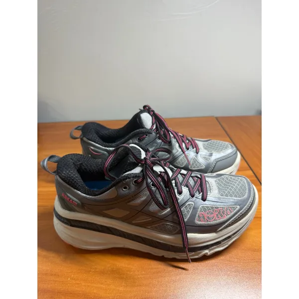 Hoka One One Stinson 3 ATR Shoes Womens 7.5 Gray Running Athletic Sneakers - Image 6