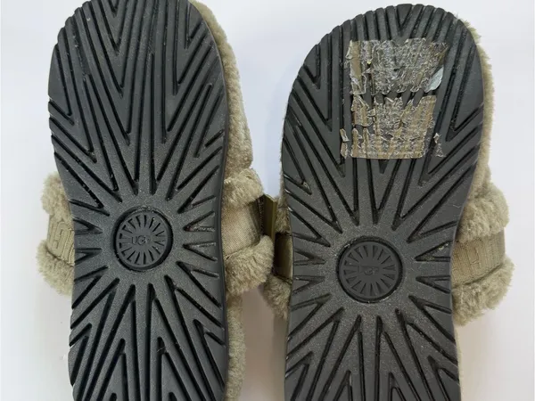 UGG women’s Olive Green Fuzz Clog Slippers - Image 7