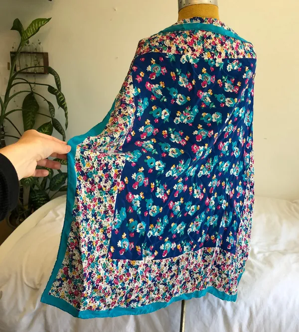 Floral 100% silk scarf Multi - Image 3