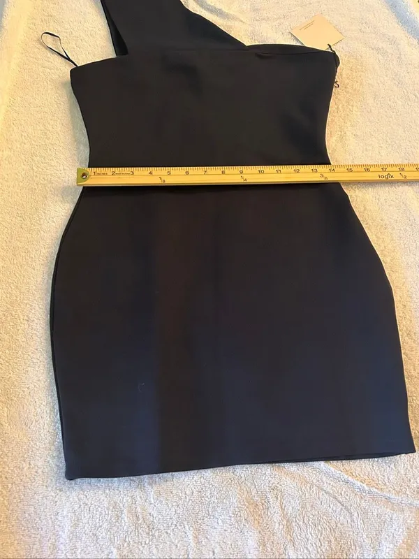 NWT Superdown Rockie One Shoulder Mini Dress Navy Blue M Bodycon - Image 6