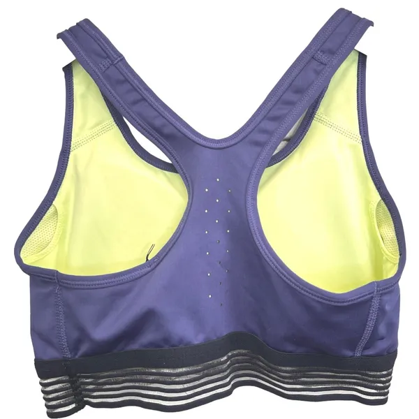 Nike Sports Bra Purple M Dri-FIT Racerback Perforated Swoosh‎ Activewear - Image 4